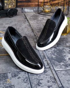 Autre point de vue sur le principe Mocasini de barbati casual, negri, talpa inalta ultra-usoara – AD910