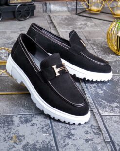 Una visión alternativa de Mocasini de barbati casual, negru, talpa inalta ultra-usoara – AD913