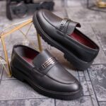 Mocasini de barbati casual, negri, talpa inalta ultra-usoara – AD901