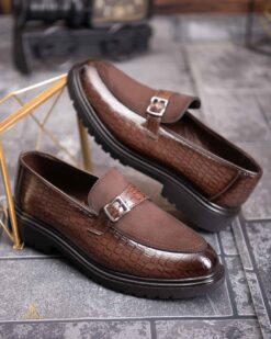 Mocasini de barbati casual, maro, talpa inalta ultra-usoara – AD904