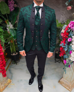 Costum verde elegant de MIRE, set: 4 piese - C5452