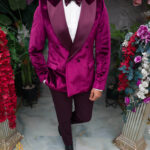 Velvet Groom/Best Man suit, set: 4 pieces - C5453