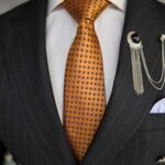Tie and pocket square set with pattern - CV1162