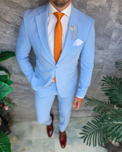 Abito da uomo, Bleu: giacca e pantaloni - C5424