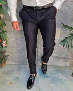 Pantaloni eleganti, neri, vestibilità classica - PN868