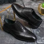 Pantofi de barbati, Negri, din piele naturala- P1984