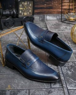 Pantofi Loafers Reginald, bleumarin, din piele 100% naturala - P1981