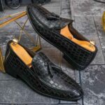 Pantofi Loafers Reginald, negri, din piele 100% naturala - P1979