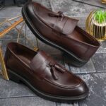 Pantofi Loafers Reginald, maro, din piele 100% naturala - P1983
