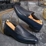 Pantofi Loafers Reginald, bleumarin, din piele 100% naturala - P1977