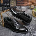 Pantofi Loafers Reginald, negri, din piele 100% naturala - P1978