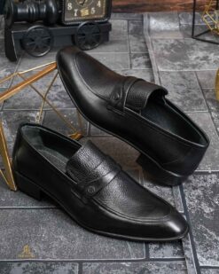 Pantofi Loafers Reginald, negri, din piele 100% naturala - P1976