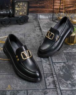 Una visione alternativa del Mocasini de barbati casual, negri, talpa inalta ultra-usoara – AD916