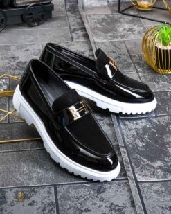 Una visión alternativa de Mocasini de barbati casual, negri, talpa inalta ultra-usoara – AD919