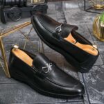 Pantofi Loafers Reginald, negri, din piele 100% naturala - P1964