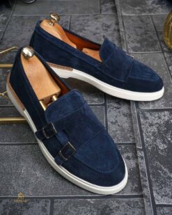 O perspectivă alternativă asupra modelului Pantofi Loafers Reginald, bleumarin, din piele 100% naturala - P1960