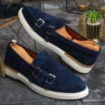 Pantofi Loafers Reginald, bleumarin, din piele 100% naturala - P1960