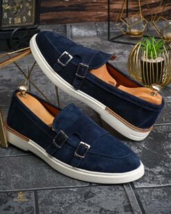Pantofi Loafers Reginald, bleumarin, din piele 100% naturala - P1960