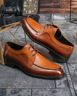 Pantofi de barbati, maro, din piele naturala- P1958