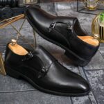 Pantofi Loafers Reginald, negri, din piele 100% naturala - P1957