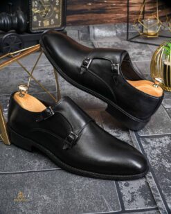 Pantofi Loafers Reginald, negri, din piele 100% naturala - P1957