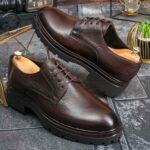 Pantofi de barbati, maro, din piele naturala- P1956