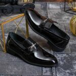 Pantofi Loafers Reginald, negri-lacuiti, din piele 100% naturala - P1997