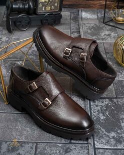 Pantofi Loafers Reginald, maro, din piele 100% naturala - P1996