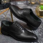 Pantofi de barbati, Negri, din piele naturala- P1994