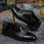 Pantofi de barbati, Negri, din piele naturala- P1991