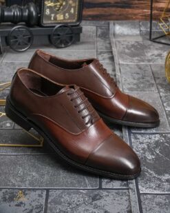 O perspectivă alternativă asupra modelului Pantofi de barbati, maro, din piele naturala- P1990