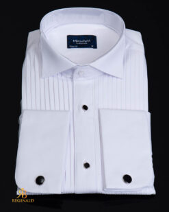 Men's white formal shirt with cufflinks, wing collar - CR203