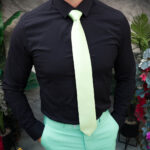 Chemise noire pour homme, coupe slim - CR191