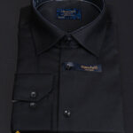 Men's black shirt, Cutaway collar, Non-iron - CR202