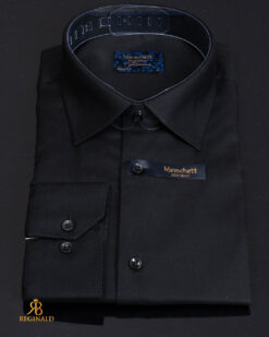 Men's black shirt, Cutaway collar, Non-iron - CR202