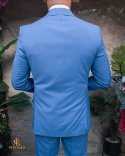 Costum de bÄrbaČi, Albastru: Sacou, Vesta si Pantalon - C5474 - immagine 6