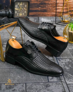Scarpe da uomo, nere, in pelle naturale - P1998