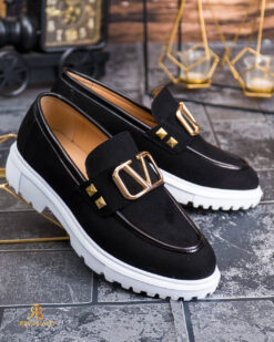 Mocasini de barbati casual, negri, talpa inalta ultra-usoara – AD926 – Image 5