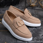 Mocassins décontractés pour homme, marron, semelle épaisse ultra-légère – AD936