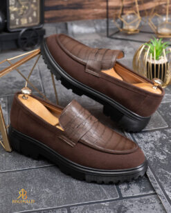 Mocasini de barbati casual, maro, talpa neagra inalta ultra-usoara – AD944