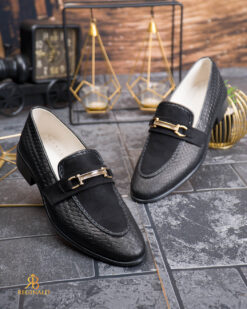 O perspectivă alternativă asupra modelului Pantofi Mocasini/ Loafers negri piele naturala, Model impletit- P2002