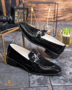 Pantofi Mocasini/ Loafers negri piele naturala, Model sah- P2003