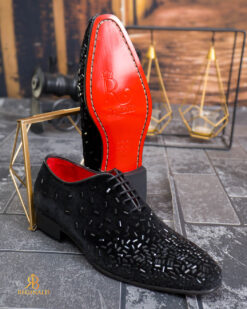 Alternative view of Pantofi eleganți Reginald Black Velvet Crystal - P2027