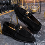 Reginald Premium Loafers - 100% black suede leather - P2020