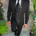 Black GODFATHER/BEST MAN suit, Jacket, Trousers, Waistcoat, Tie - C5549
