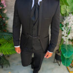 Black suit GODFATHER/BEST MAN, Jacket, Trousers, Waistcoat, Tie - C5547