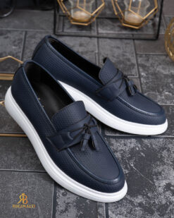 Mocasini de barbati casual, albastri închis, talpa inalta ultra-usoara – AD959 - immagine 4