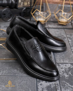 O perspectivă alternativă asupra modelului Mocasini de barbati casual, negri, talpa inalta ultra-usoara – AD960