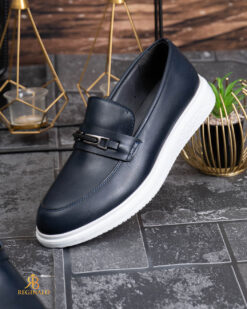 O perspectivă alternativă asupra modelului Mocasini de barbati casual, albastri închis, talpa inalta ultra-usoara – AD963