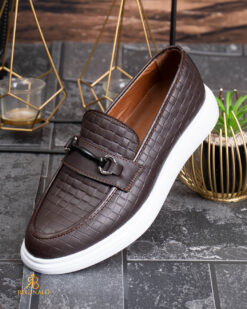 O perspectivă alternativă asupra modelului Mocasini de barbati casual, maro, talpa inalta ultra-usoara – AD966